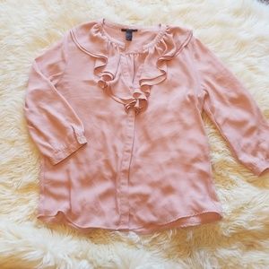 Ruffle button-up Blouse
